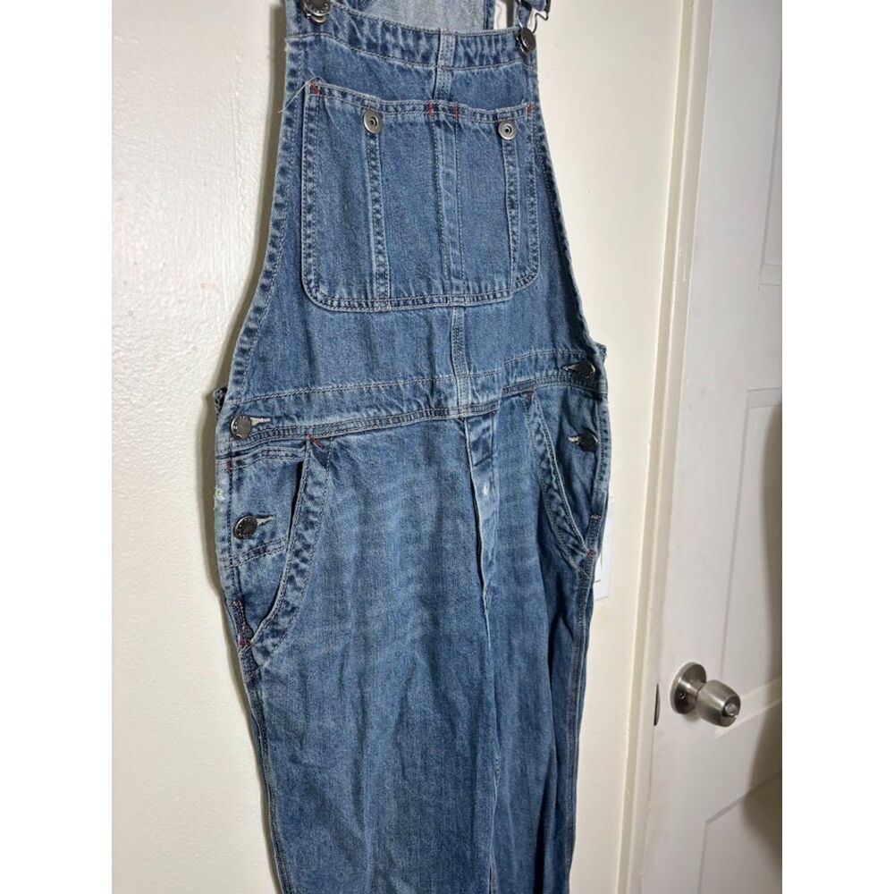 We the Free Free People Denim Overalls Women's size 24 Blue Dungarees Coveralls - Picture 3 of 7